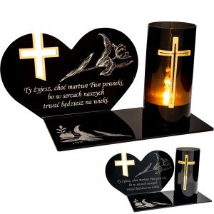 ZNICZ Led Statuetka NA CMENTARZ GRÓB DUŻA Lampka lampion Efekt płomienia