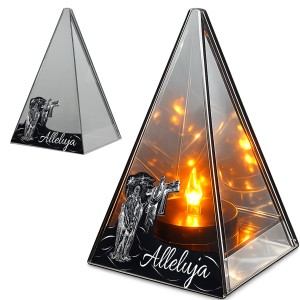 ZNICZ LED efekt płomienia LAMPION na GRÓB cmentarz WIELKANOC JEZUS