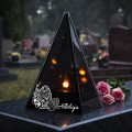 ZNICZ LED efekt płomienia LAMPION na GRÓB cmentarz WIELKANOC PISANKI