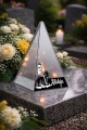 ZNICZ LED efekt płomienia LAMPION na GRÓB cmentarz WIELKANOC BARANEK