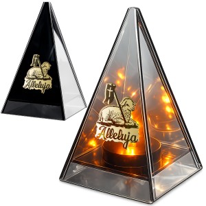 ZNICZ LED efekt płomienia LAMPION na GRÓB cmentarz WIELKANOC BARANEK