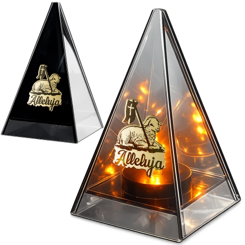 ZNICZ LED efekt płomienia LAMPION na GRÓB cmentarz WIELKANOC BARANEK