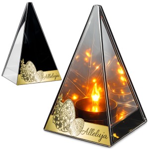 ZNICZ LED efekt płomienia LAMPION na GRÓB cmentarz WIELKANOC PISANKI