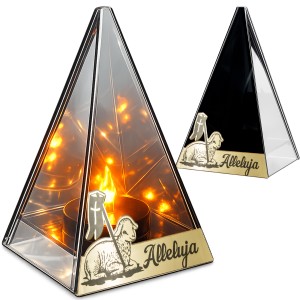 ZNICZ LED efekt płomienia LAMPION na GRÓB cmentarz WIELKANOC BARANEK