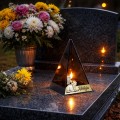 ZNICZ LED efekt płomienia LAMPION na GRÓB cmentarz WIELKANOC BARANEK