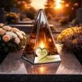 ZNICZ LED efekt płomienia LAMPION na GRÓB cmentarz SZKLANY dla TATY