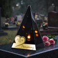ZNICZ LED efekt płomienia LAMPION na GRÓB cmentarz SZKLANY dla TATY