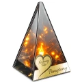 ZNICZ LED efekt płomienia LAMPION na GRÓB cmentarz SZKLANY dla TATY