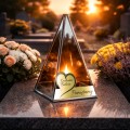 ZNICZ LED efekt płomienia LAMPION na GRÓB cmentarz SZKLANY dla BABCI