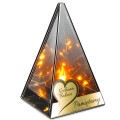 ZNICZ LED efekt płomienia LAMPION na GRÓB cmentarz SZKLANY dla BABCI