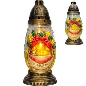 Znicz Wielkanocny Kurczaczek Znicze na Wielkanoc Ręcznie Malowany 24cm