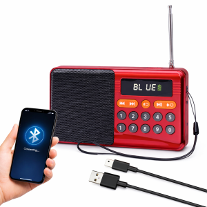 Mini Radio na budowę FM Bluetooth Przenośne na Baterie Głośnik Bezprzewodowy