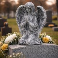 FIGURKA ANIOŁ KLĘCZĄCY Ozdoba Cmentarna 31cm GRÓB dekoracja nagrobna