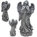 FIGURKA ANIOŁ Grób Duża 50cm Szaro-Biała Ozdoba Cmentarz dekoracja nagrobna