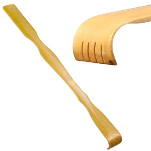 Drapaczka do pleców drewniana bambusowa długa masażer XXL 46 cm karku szyi