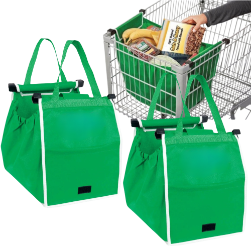 TORBA DO WÓZKA ZAKUPOWEGO 2x EKO TORBY NA ZAKUPY MOCNE