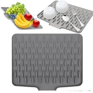 OCIEKACZ MATA OCIEKOWA SILIKONOWA DO ZLEWU ORGANIZER KUCHENNY SZARA