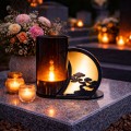 ZNICZ Led Statuetka NA CMENTARZ GRÓB DUŻA Lampka lampion Efekt płomienia