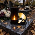 ZNICZ Led Statuetka NA CMENTARZ GRÓB DUŻA Lampka lampion Efekt płomienia
