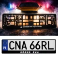 2x Ramka Z NAPISEM pod tablicę rejestracyjną NAPIS TEKST CYTAT IMIĘ czarna