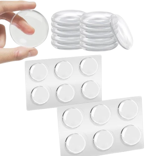 Bezbarwny silikonowy odbojnik do drzwi samoprzylepne zabezpieczenie ścian 12 szt