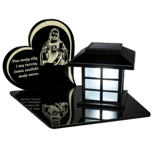WIECZNY Znicz Solarny na Grób Cmentarz Lampka Led Fotowoltaiczny