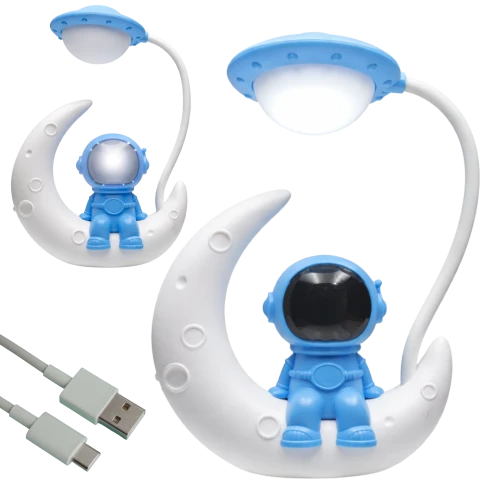 Lampka nocna Astronauta LED dla dzieci do pokoju na biurko USB