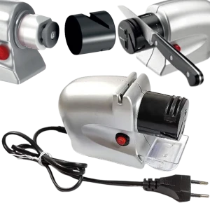 WYTRZYMAŁA ELEKTRYCZNA OSTRZAŁKA DO NOŻY I NOŻYCZEK - SREBRNA