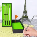 ZESTAW 3 DŁUGOPISÓW DLA GOLFISTY MINI GOLF KIJE DO GOLFA POLE GOLFOWE