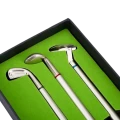 ZESTAW 3 DŁUGOPISÓW DLA GOLFISTY MINI GOLF KIJE DO GOLFA POLE GOLFOWE