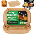 WKŁADY DO FRYTKOWNICY AKCESORIA PAPIER DO PIECZENIA 50 SZT PROSTOKĄT 22x14